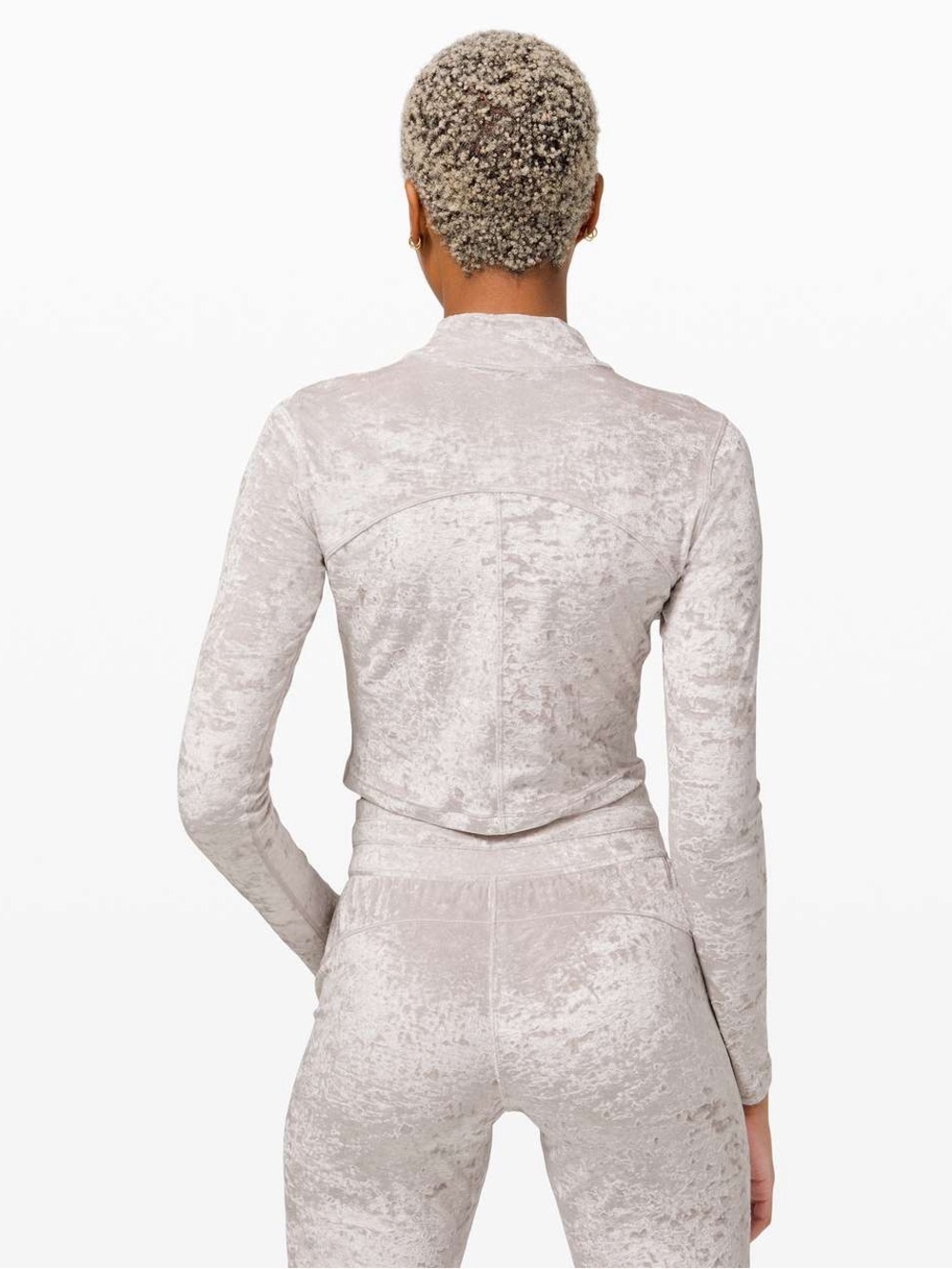 Lululemon All Aligned Mock Neck Long Sleeve *Crushed Velvet Chrome